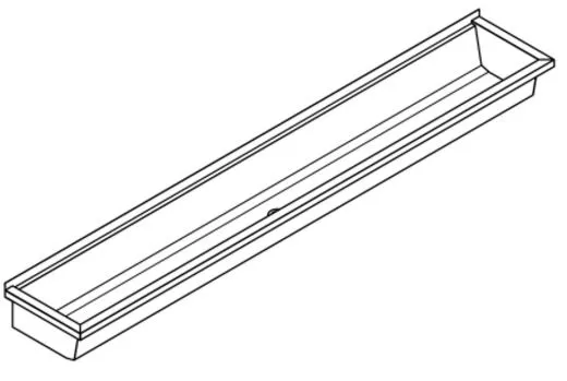 KWC PROFESSIONAL Planox Waschrinne-PL24 fugenlos verschweite Waschrinne fr Wandmontage Breite 2400mm