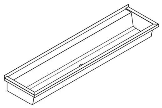 KWC PROFESSIONAL Planox Waschrinne-PL18T fugenlos verschweit mit Armaturenbank fr Wandmontage Breite 1800mm