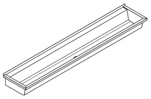 KWC PROFESSIONAL Planox Waschrinne-PL24T fugenlos verschweit mit Armaturenbank fr Wandmontage Breite 2400mm