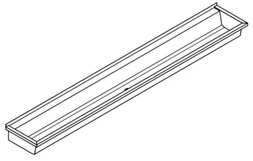 KWC PROFESSIONAL Planox Waschrinne-PL30T fugenlos verschweit mit Armaturenbank fr Wandmontage Breite 3000mm