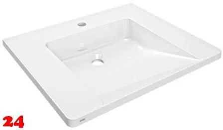 KWC PROFESSIONAL EXOS Einzelwaschtisch ANMW0010N Waschtisch MIRANIT fr Wandmontage unterfahrbar mit  35mm Armaturenbohrung
