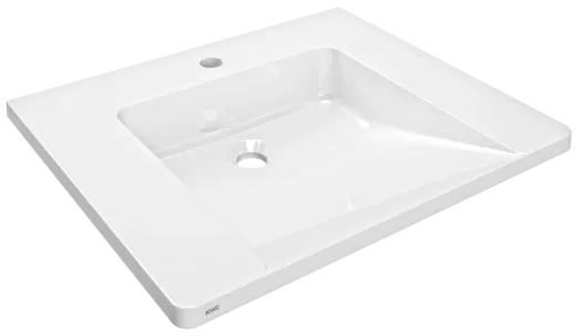 KWC PROFESSIONAL EXOS Einzelwaschtisch ANMW0010N Waschtisch MIRANIT fr Wandmontage unterfahrbar mit  35mm Armaturenbohrung