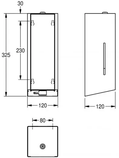 KWC PROFESSIONAL EXOS Elektronischer Desinfektionsspender EXOS625BDES Aufputzmontage opto-elektronisch gesteuerte Sensorik