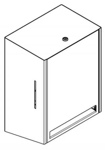 KWC PROFESSIONAL EXOS Papierhandtuchspender fr Papierrolle EXOS637X fr die Aufputzmontage manueller Betrieb