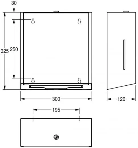 KWC PROFESSIONAL EXOS Papierhandtuchspender EXOS600B fr die Aufputzmontage manueller Betrieb