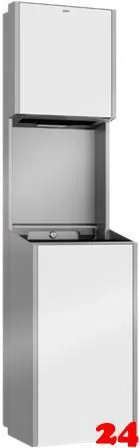 KWC PROFESSIONAL EXOS Papierhandtuchspender und Abfallbehlter Kombination EXOS602EW fr die Unterputzmontage
