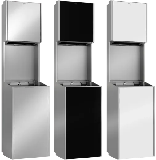 KWC PROFESSIONAL EXOS Papierhandtuchspender und Abfallbehlter Kombination EXOS602EW fr die Unterputzmontage