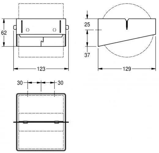 KWC PROFESSIONAL EXOS WC-Rollenhalter EXOS675X fr die Aufputzmontage