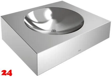 KWC PROFESSIONAL Heavy Duty Einzelwaschtisch HDTX455 fr Wandmontage fugenlos eingeschweites Rundbecken
