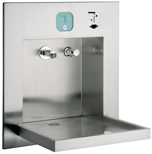 KWC PROFESSIONAL Heavy Duty Waschplatzeinheit ALL-IN-ONE ALIO335 Barrierefrei (Wasser, Seife) zum Wandeinbau