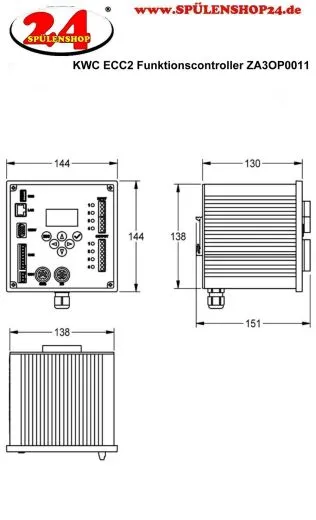 KWC PROFESSIONAL ECC2 Funktionscontroller ZA3OP0011 fr die Armaturenebene AQUA 3000 open