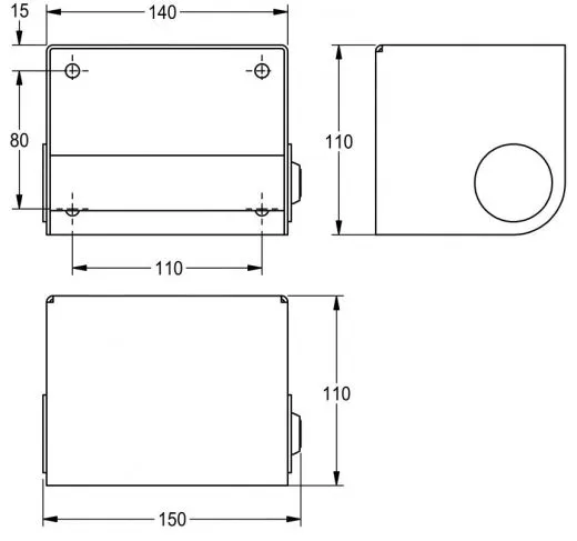 KWC PROFESSIONAL Heavy Duty WC-Rollenhalter HDTX0001 fr die Aufputzmontage