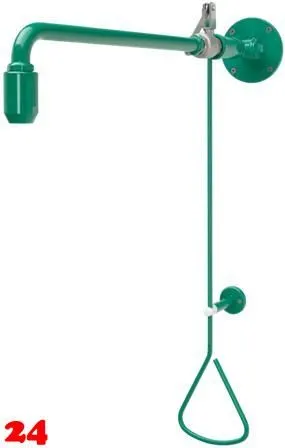 KWC PROFESSIONAL Erste Hilfe Notdusche / Krperdusche FAID0007 mit Wasserfhrung aus der Wand fr Aufputzmontage