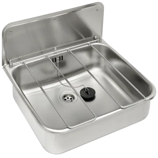 KWC PROFESSIONAL Sirius Ausgussbecken SIRX368 Ausgussbecken fr Wandmontage mit Klapprost und Spritzwand