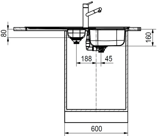 FRANKE Kchensple Spark SKX 651 Einbausple / Edelstahlsple mit Einbaurand und Siebkorb als Drehknopfventil