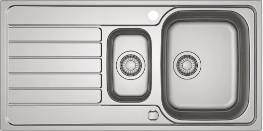 FRANKE Kchensple Spark SKX 651 Einbausple / Edelstahlsple mit Einbaurand und Siebkorb als Drehknopfventil