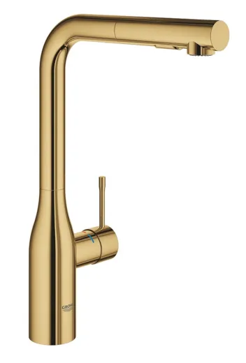 ✅ GROHE Kchenarmatur Essence Cool Sunrise Einhebelmischer Goldfarben poliert PVD mit Zugauslauf und Brausefunktion (30504GL0)