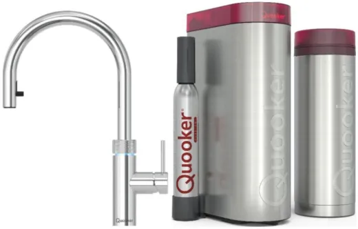 QUOOKER FLEX Zugauslauf Chrom VAQ PRO3 mit CUBE 2 *Der Wasserhahn, der alles kann! (PRO3FXRCHRCUBE)