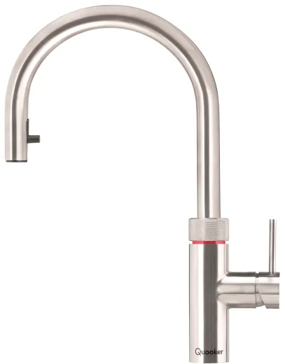 ✅ QUOOKER FLEX Zugauslauf Edelstahl VAQ PRO3 mit CUBE 2 *Der Wasserhahn, der alles kann! (PRO3FXRSSTCUBE)