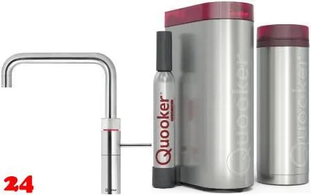 ✅ QUOOKER FUSION Square Chrom VAQ PRO3 mit CUBE 2 *Der Wasserhahn, der alles kann! (PRO3FNSCHRCUBE)