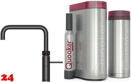 QUOOKER FUSION Square Schwarz matt PVD VAQ PRO3 mit CUBE 2 *Der Wasserhahn, der alles kann! (PRO3FNSBLKCUBE)