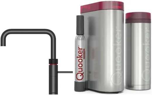 QUOOKER FUSION Square Schwarz matt PVD VAQ PRO3 mit CUBE 2 *Der Wasserhahn, der alles kann! (PRO3FNSBLKCUBE)