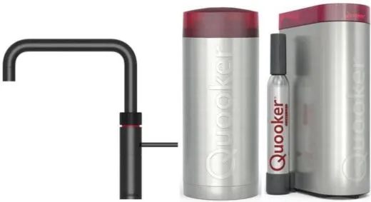 QUOOKER FUSION Square Schwarz matt PVD COMBI B mit CUBE 2 *Der Wasserhahn, der alles kann! (COMBIFNSBLKCUBE)