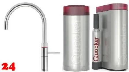 QUOOKER FUSION Round Chrom COMBI (+) B mit CUBE 2 *Der Wasserhahn, der alles kann! (COMBI+FNRCHRCUBE)