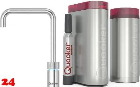 QUOOKER Nordic Square Chrom Single-Tap COMBI (+) B mit CUBE 2 (COMBI+NSSCHRCUBE)