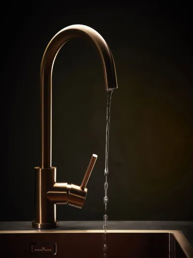 REGINOX Kchenarmatur CANO Copper (R30493) Kchenarmatur / Einhebelmischer mit Festauslauf Oberflche Kupferfarben PVD