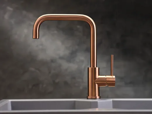 REGINOX Kchenarmatur CRYSTAL Copper (R30523) Kchenarmatur / Einhebelmischer mit Festauslauf Oberflche Kupferfarben PVD
