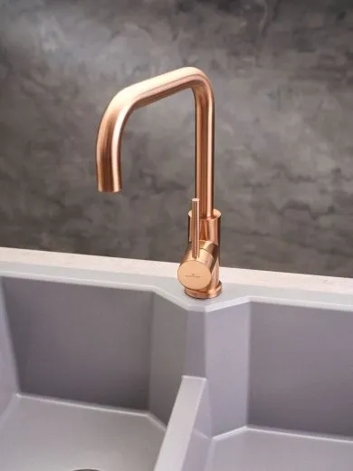 REGINOX Kchenarmatur CRYSTAL Copper (R30523) Kchenarmatur / Einhebelmischer mit Festauslauf Oberflche Kupferfarben PVD