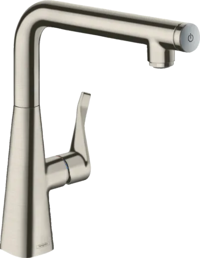 HANSGROHE Kchenarmatur Metris Select M71 Edelstahl Finish Einhebelmischer 260 mit Festauslauf, 1jet (14847800)