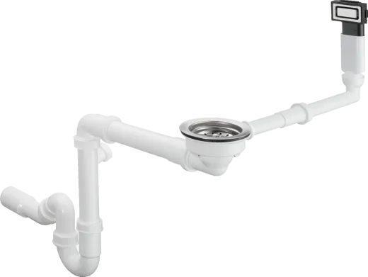 HANSGROHE Kchensple S711-F660 Einbausple 660 Edelstahlsple Flachrand Siebkorb als Stopfenventil