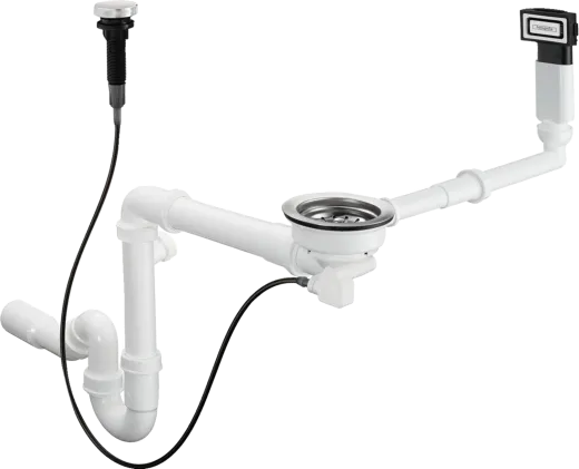 HANSGROHE Kchensple S51 S510-F450 SilicaTec Granitsple 450 Einbausple in 3 Farben mit Siebkorb als Stopfen- oder Drehknopfventil