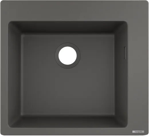 HANSGROHE Kchensple S51 S510-F450 SilicaTec Granitsple 450 Einbausple in 3 Farben mit Siebkorb als Stopfen- oder Drehknopfventil