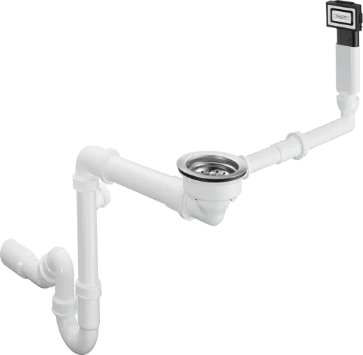 HANSGROHE Kchensple S51 S514-F450 SilicaTec Granitsple 450 mit Abtropfflche Einbausple in 3 Farben mit Siebkorb als Stopfen- oder Drehknopfventil