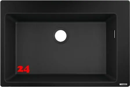 HANSGROHE Kchensple S51 S510-F660 SilicaTec Granitsple 660 Einbausple in 3 Farben mit Siebkorb als Stopfen- oder Drehknopfventil