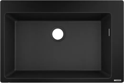 HANSGROHE Kchensple S51 S510-F660 SilicaTec Granitsple 660 Einbausple in 3 Farben mit Siebkorb als Stopfen- oder Drehknopfventil