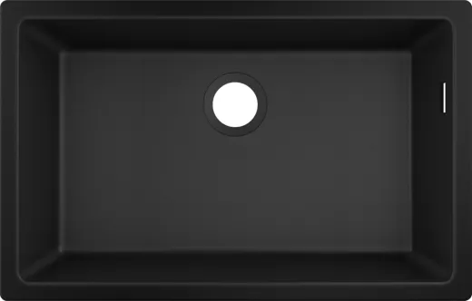 HANSGROHE Kchensple S51 S510-U660 SilicaTec Granit-Unterbausple 660 in 3 Farben mit Siebkorb als Stopfen- oder Drehknopfventil