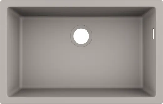 HANSGROHE Kchensple S51 S510-U660 SilicaTec Granit-Unterbausple 660 in 3 Farben mit Siebkorb als Stopfen- oder Drehknopfventil