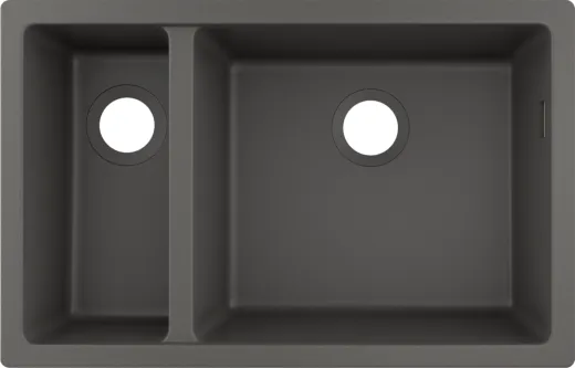 HANSGROHE Kchensple S51 S510-U635 SilicaTec Granit-Unterbausple 180/450 in 3 Farben mit Siebkorb als Stopfen- oder Drehknopfventil