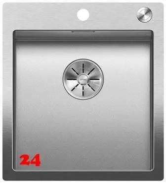 BLANCO Kchensple Claron 400-IF/A Durinox Edelstahlsple Flachrand mit Ablaufsystem InFino und PushControl