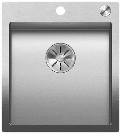 BLANCO Kchensple Claron 400-IF/A Durinox Edelstahlsple Flachrand mit Ablaufsystem InFino und PushControl