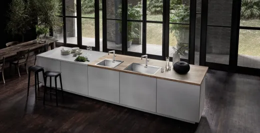 BLANCO Kchensple Claron 500-IF/A Durinox Edelstahlsple Flachrand mit Ablaufsystem InFino und PushControl