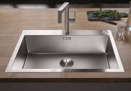 BLANCO Kchensple Claron 700-IF/A Durinox Edelstahlsple Flachrand mit Ablaufsystem InFino und PushControl