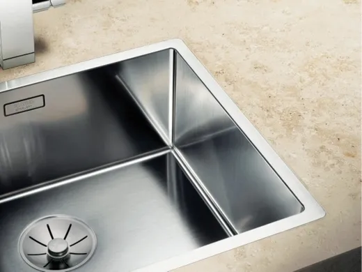 BLANCO Kchensple Claron 700-IF Durinox Edelstahlsple Flachrand mit Ablaufsystem InFino und Handbettigung