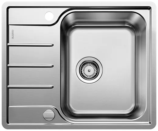 BLANCO Kchensple Lemis 45 S-IF Mini Edelstahlsple / Einbausple Flachrand mit Siebkorb als Drehknopfventil