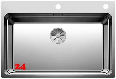 BLANCO Kchensple Etagon 700 IF/A Edelstahlsple / Einbausple Flachrand mit Ablaufsystem InFino und Zugknopf