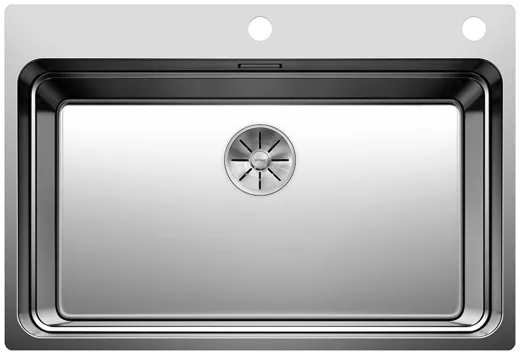 BLANCO Kchensple Etagon 700 IF/A Edelstahlsple / Einbausple Flachrand mit Ablaufsystem InFino und Zugknopf